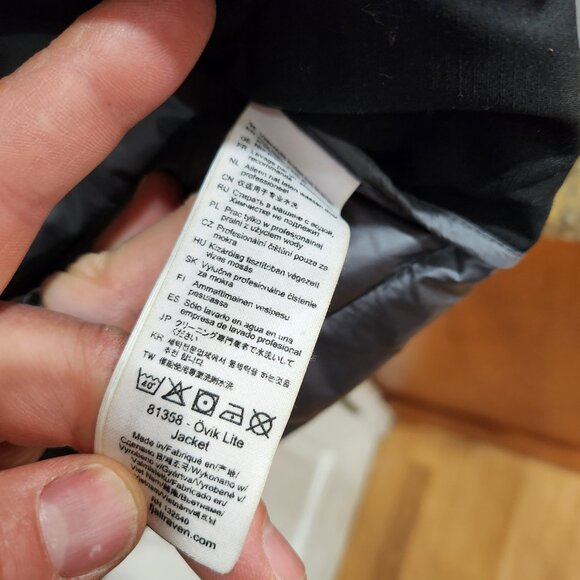 NWT Fjallraven Ovik Lite Jacket - XL - Black - Picture 6 of 10